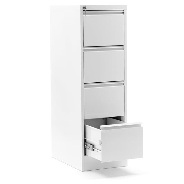 1593911-1 File cabinet INCLUDE A4, 4 drawers, height: 1320 mm, white