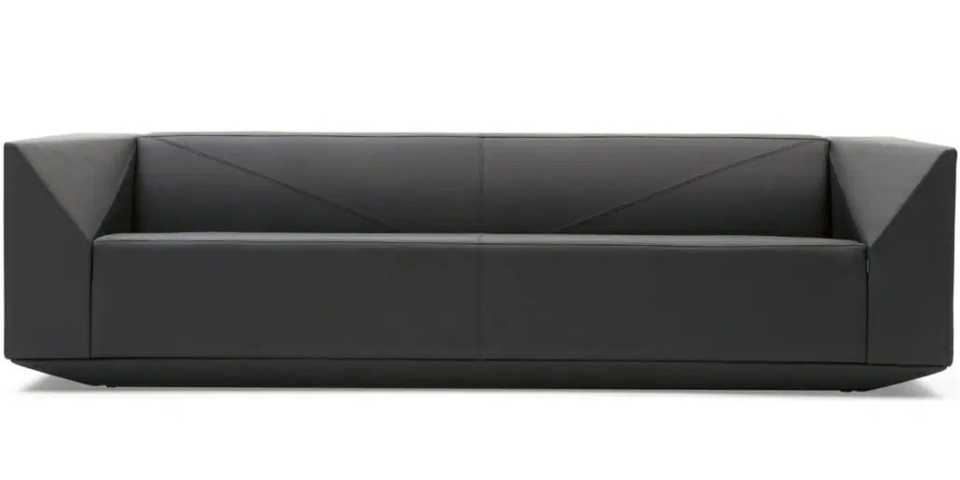1596313-1 Soffa och fåtölj Offecct Ghost, svart läder