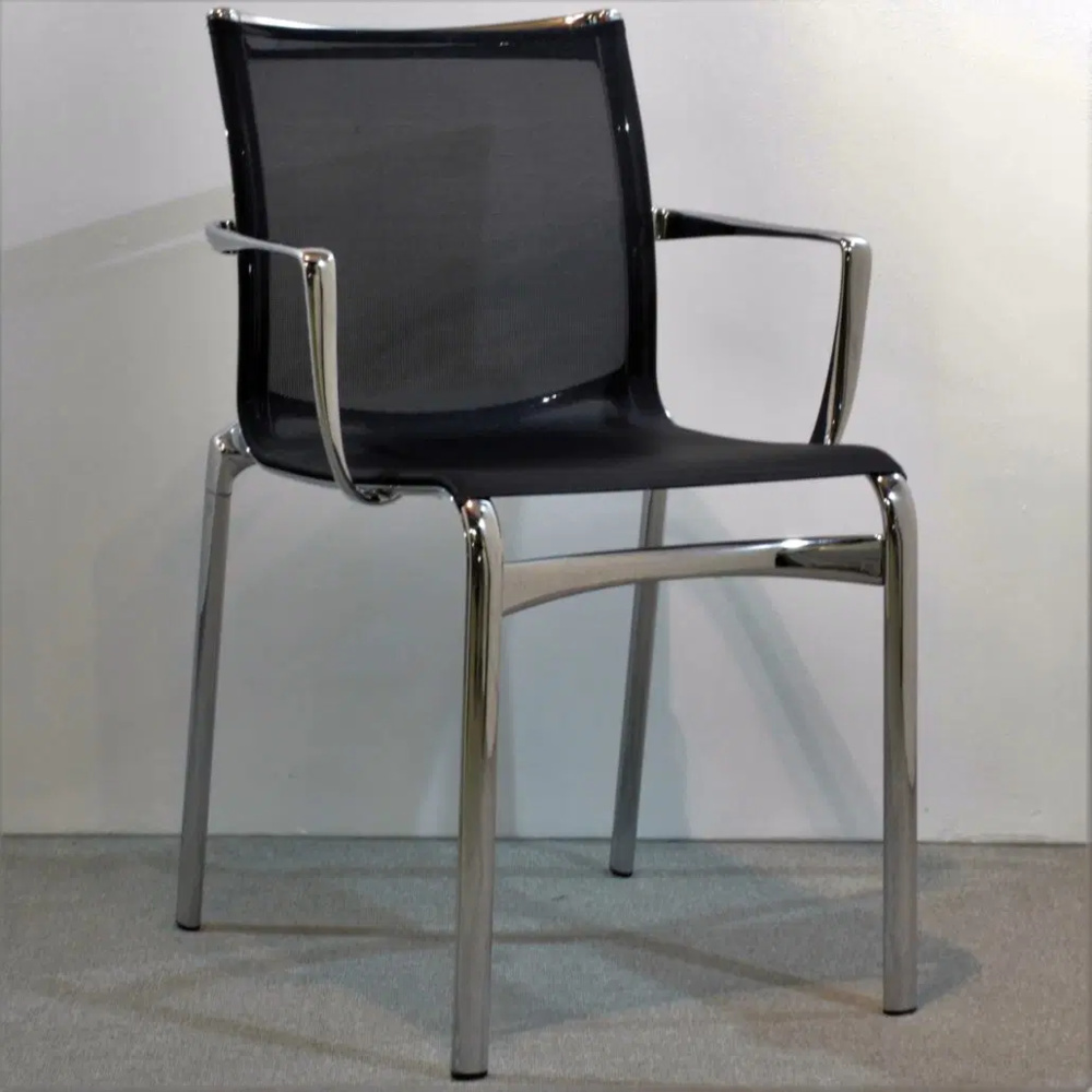 1596331-1 Stol Alias Bigframe Svart nät/krom 8 stycken