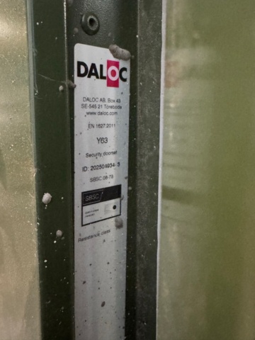 1596193-7 Daloc Y63 steel door, A60 38 dB - pair - 16x22