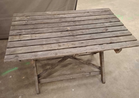 Garden tables, 8 pcs - folding, slatted wooden tops