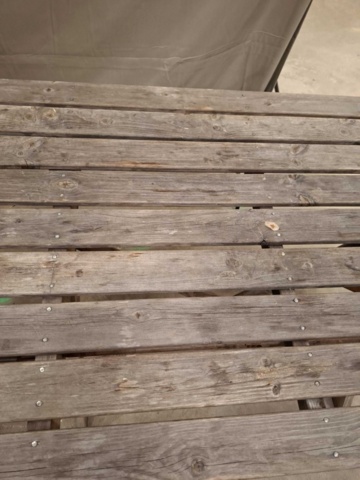 1596059-3 Trädgårdsbord, 8 st - hopfällbara, ribbad träskiva