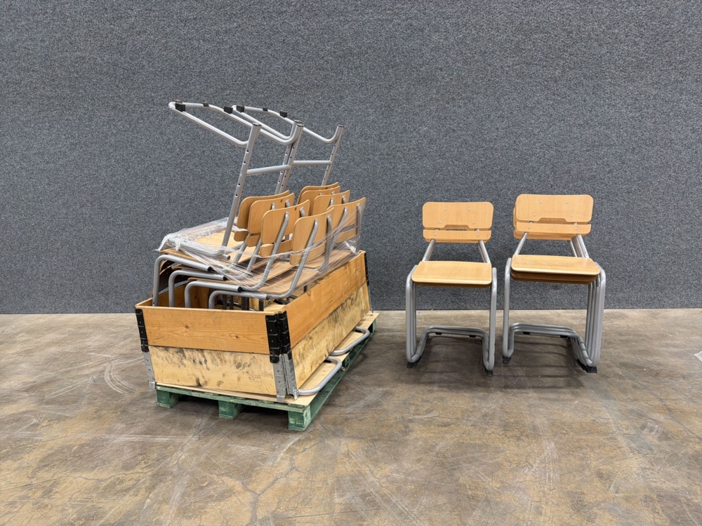 1593920-2 15 pcs Student chairs LEGERE II Height: 450 mm, birch