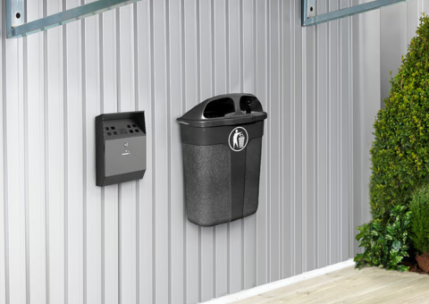 Classic waste container WALTER 40 liters, black