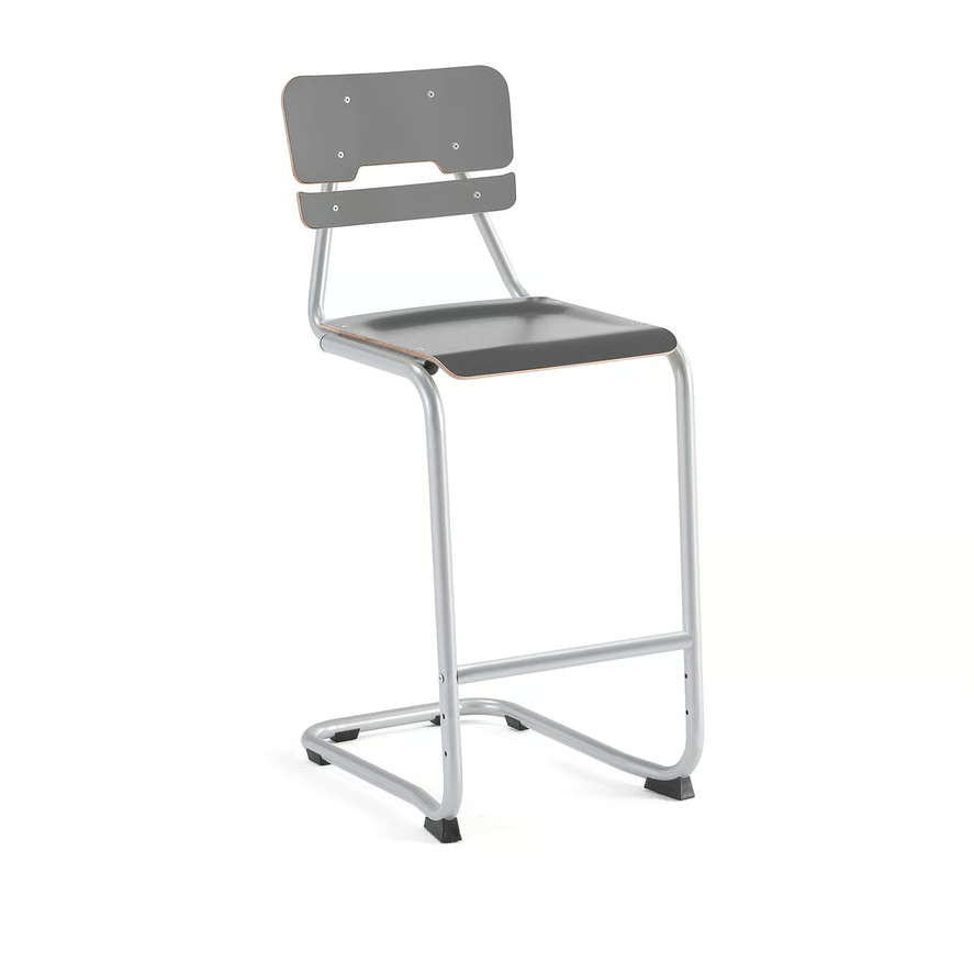 1593921-1 13 pcs Student chairs LEGERE I Height: 650 mm, silver, anthracite grey
