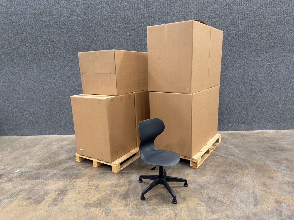 1593923-2 14 pcs Chairs BRIAN Height-adjustable, with glides, black