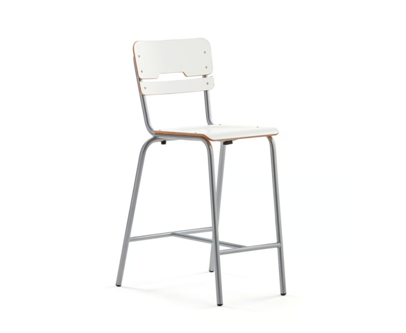 1593924-1 8 st Elevstolar SCIENTIA Sits 360x360 mm, höjd: 650 mm, silver/vit