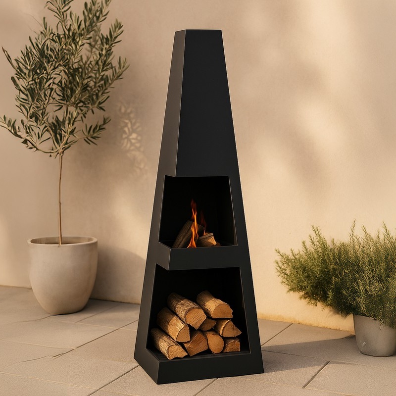 1593276-1 Bastian Fire korg svart 40 × 120 × 40 cm