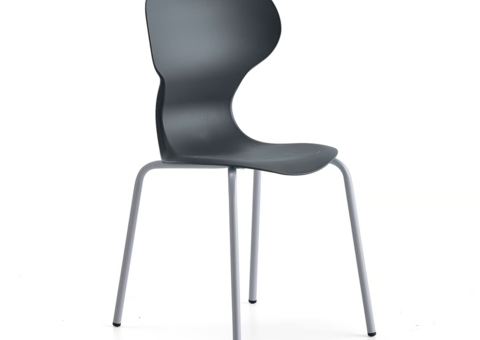 13 pcs Chairs BRIAN Leg stand, silver/black