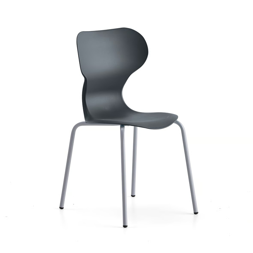 1593925-1 13 pcs Chairs BRIAN Leg stand, silver/black