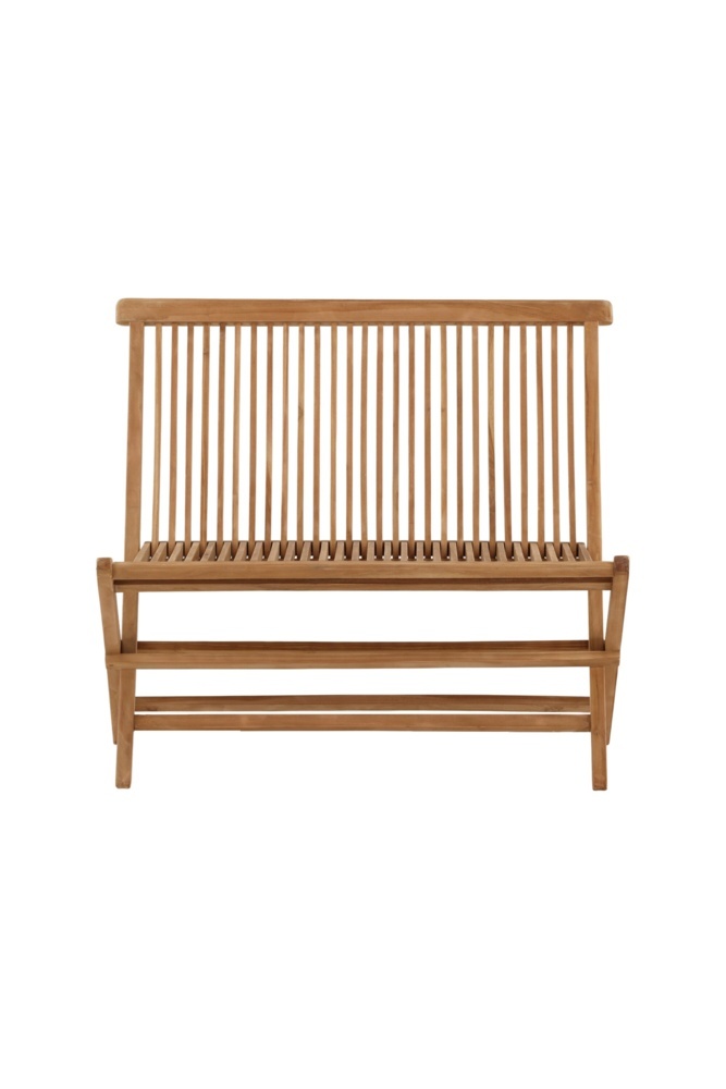 1593307-1 Ghana fällbar bench- natur teak 100 × 89 × 60 cm