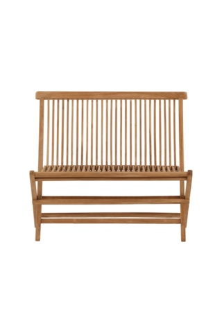1593307-1 Ghana fällbar bench- natur teak 100 × 89 × 60 cm