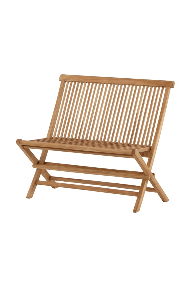 1593307-2 Ghana fällbar bench- natur teak 100 × 89 × 60 cm