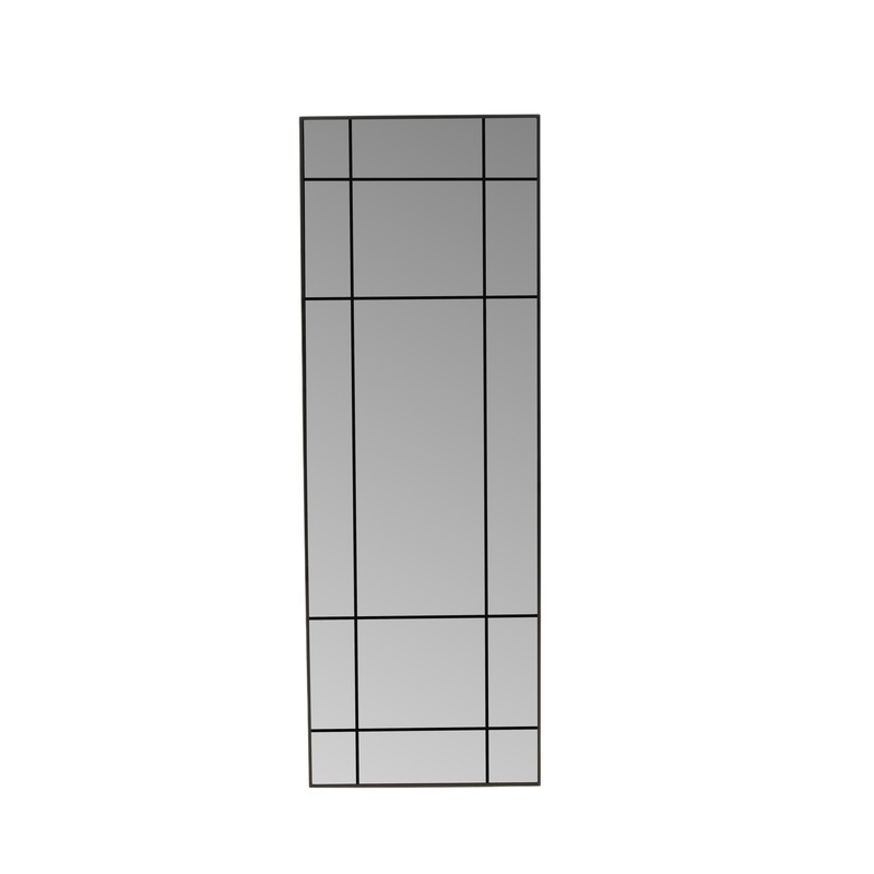 1593312-2 Lake liten spegel svart / klar spegel glas 90 × 180 × 3 cm