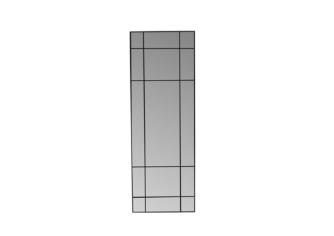 Lake liten spegel svart / klar spegel glas 90 × 180 × 3 cm