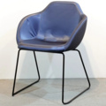 1596369-1 Stol Johanson Arena blåmetallic/svart 4 stycken
