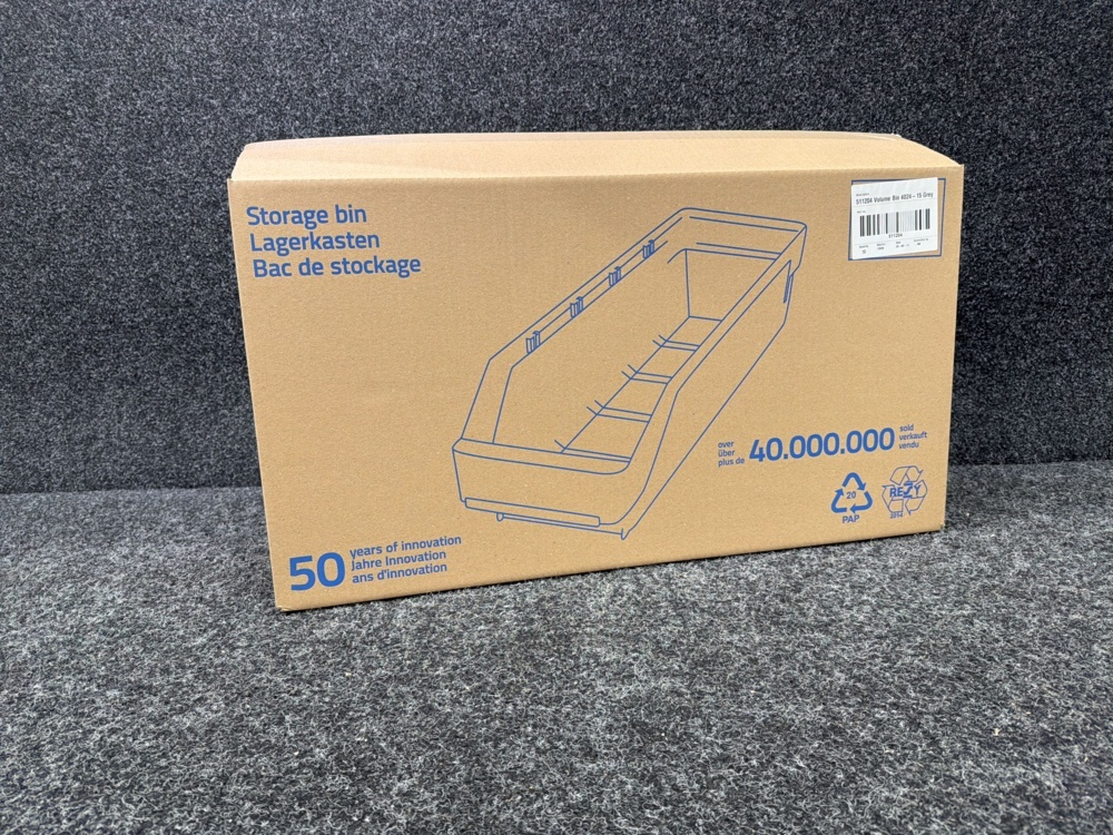1593956-2 10 st Plockbackar REACH 400x240x150mm, grå