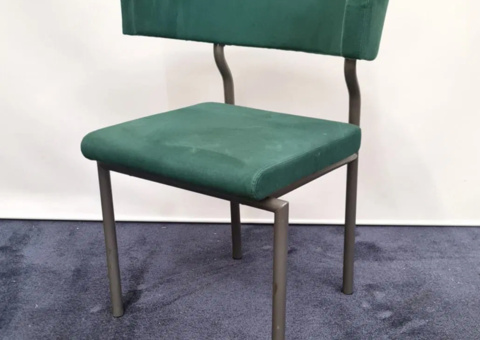 Stol Lammhults Aron grön/silver 4 stycken