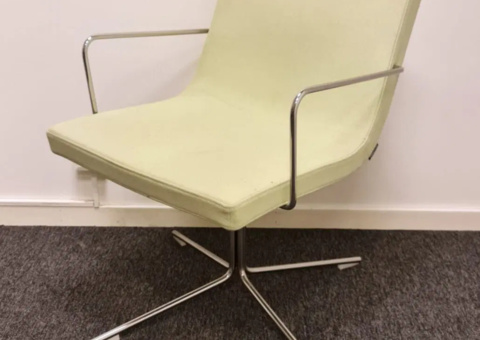 Stol Offecct Bond karm krom lime 3 stycken