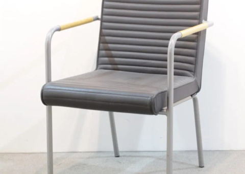 Stol Offecct Quilt Grått skinn 4 stycken