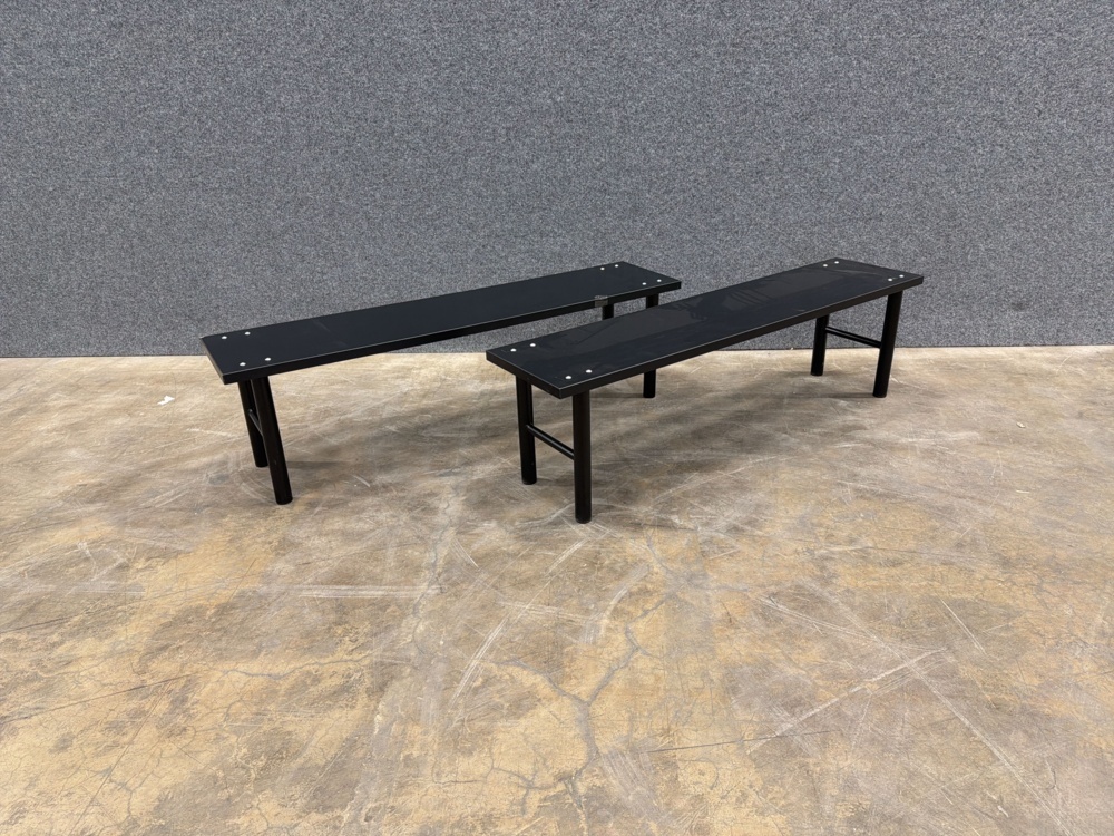 1596755-2 2 pcs Seat benches STADIUM 1500 mm, black
