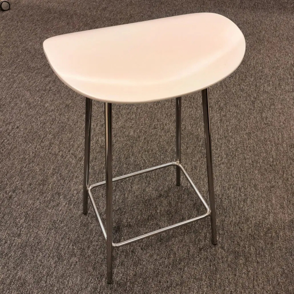 1596772-1 Barstol Offecct Cornflake vit/krom 5 stycken