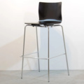 1596773-1 Barstol svart/krom ben 4 stycken