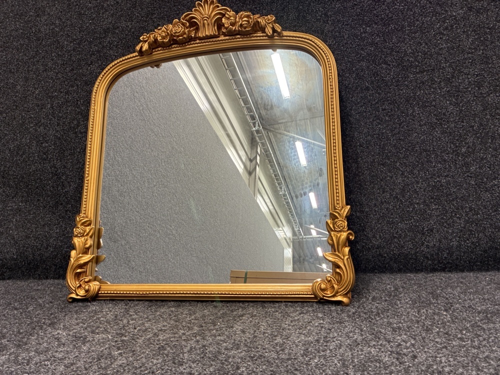 1597157-2 Vaulted gold mirror 80x88cm - Mary Vesani