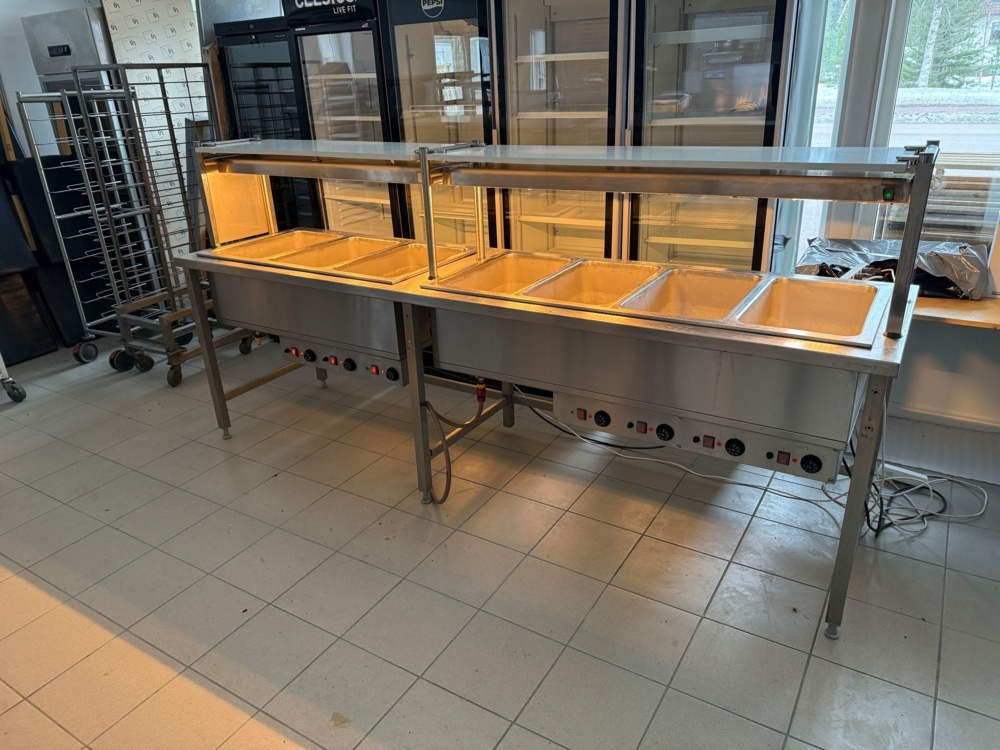 1597230-2 Hot buffet with bottom and top heat 7 wells