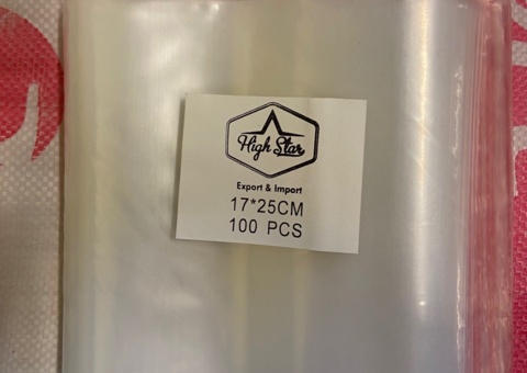 Avyttring parti med ziplock-påsar