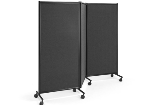 Utställningsskärm MIRANDA B 2280 x H 1705 mm, grå, stål