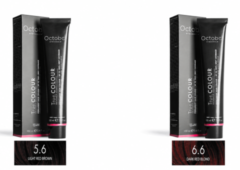 Hair colour - October Stockholm, Light Red Brown 5.6 and Dark Red Blond 6.6