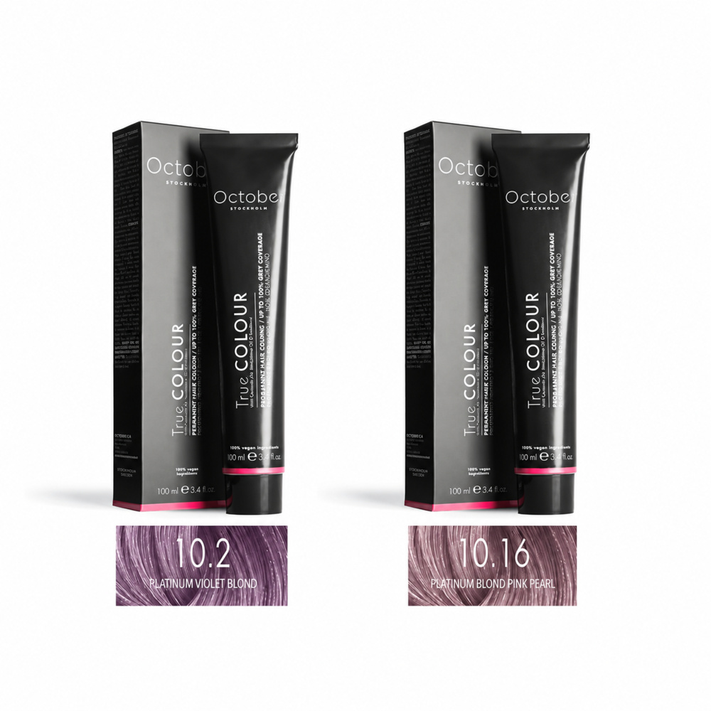 1547836-1 Hårfärg - October Stockholm, Platinum Violet Blond, 10.2 + Platinum Blond Pink Pearl, 10.16