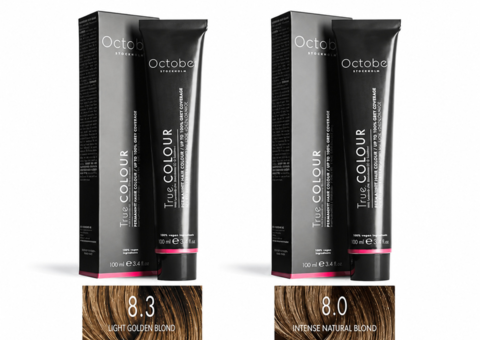 Hair colour - October Stockholm, Light Golden Blond, 8.3 + Intense Natural Light Blond, 8.0