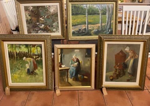 Paintings by Coster, Gustav Adon and Helge Björkman