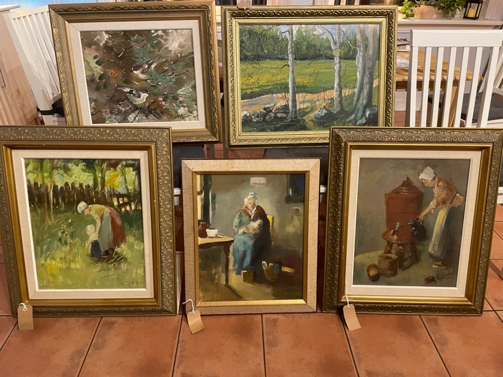 1593480-1 Paintings by Coster, Gustav Adon and Helge Björkman