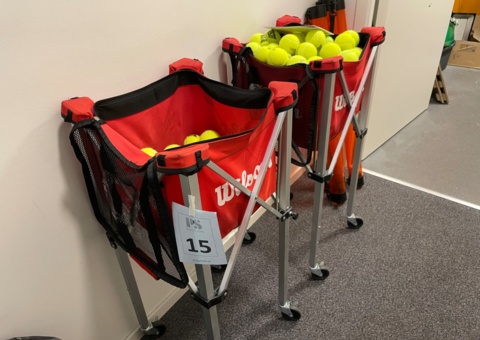 Ball baskets on wheels with balls, 2 pcs.