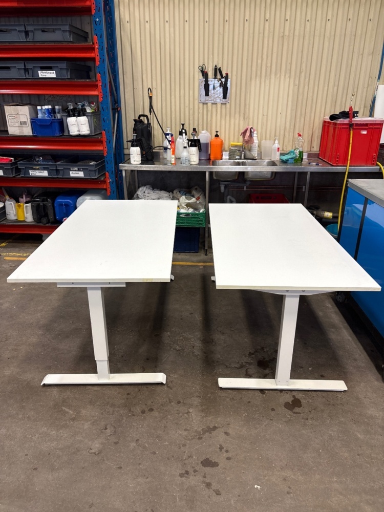 1536126-1 Height-adjustable desks 2 pcs with T-shaped legs