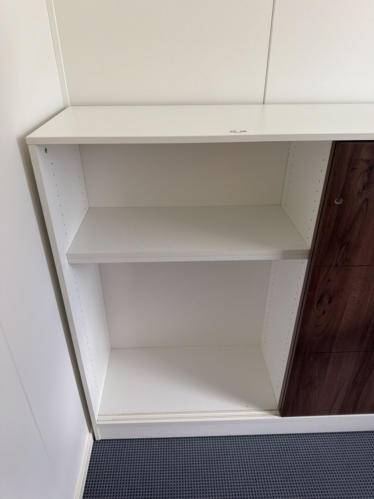 1552392-2 Height-adjustable desk and 3 chests of drawers