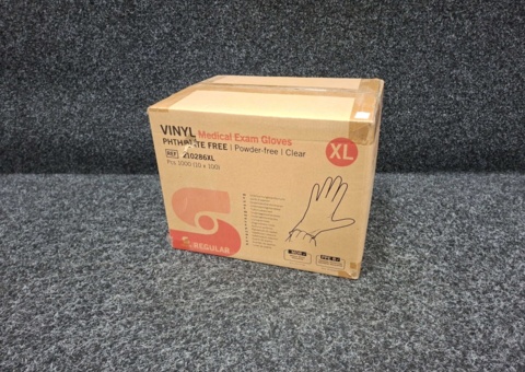1000 vinyl gloves Medical Exam Gloves REGULAR, Phthalate-Free, Size XL