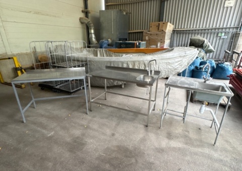 Workbenches 3 pcs with and without hob