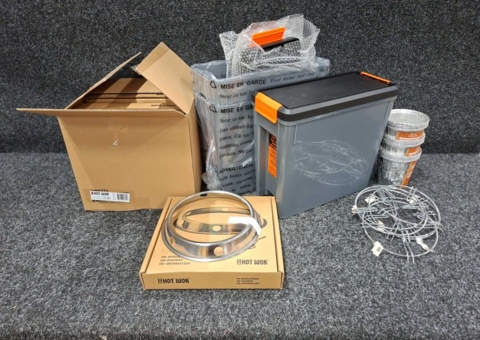 Grease collector, pellet container with lid & pot stand