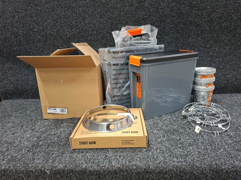 1597205-2 Fettuppsamlare, pelletsbehållare med lock & grytunderlägg