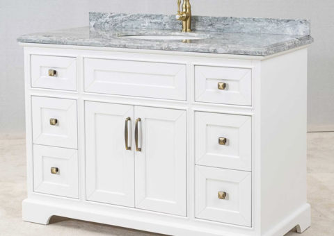 Washbasin cabinet Vesani Wyoming Blue Marble - 120cm