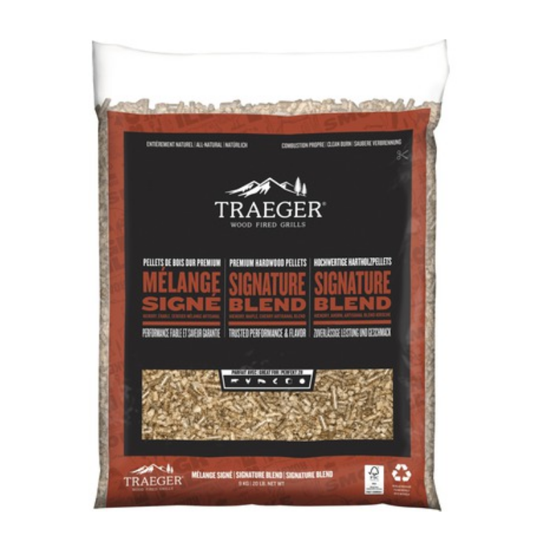 1597192-1 4 st Träpellets TRAEGER Signatur Blend 9kg