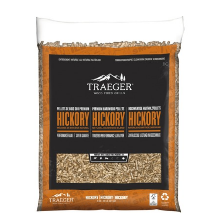1597200-1 4 st Träpellets TRAEGER Hickory 9kg
