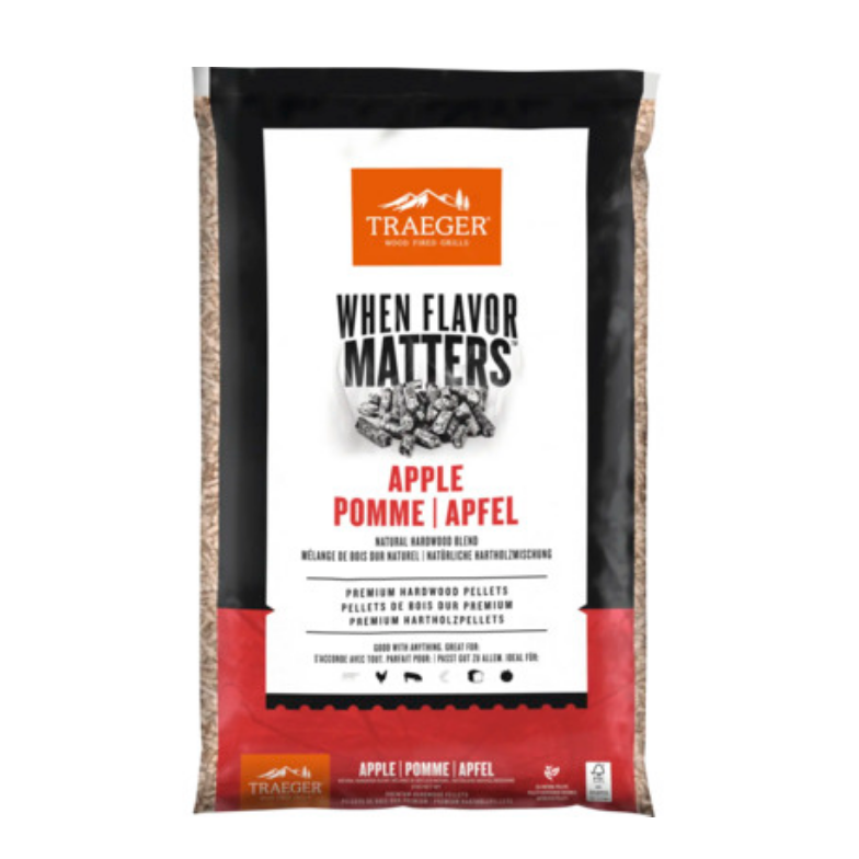 1597204-1 5 st Träpellets TRAEGER äpple 9kg