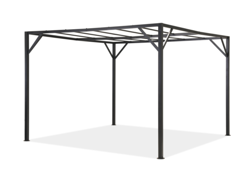 Frame for metal pergola for patio Santorini 4 x 4 m anthracite Garden Point