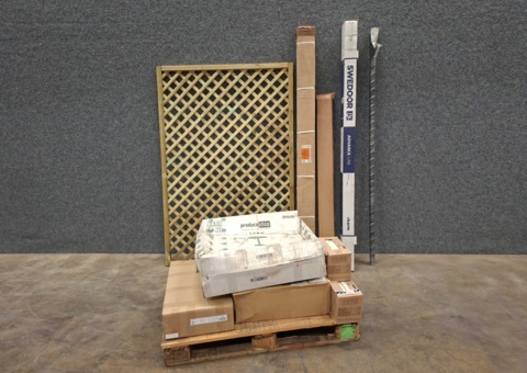 Trellis, door frame, relief table, tiles etc.
