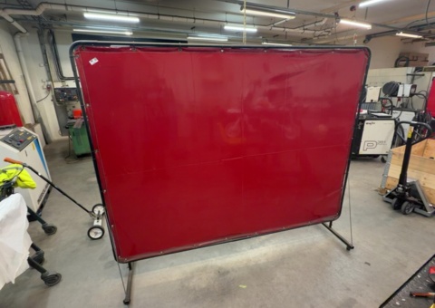Partition wall approx. 240 x 198 cm, on wheels